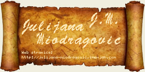 Julijana Miodragović vizit kartica